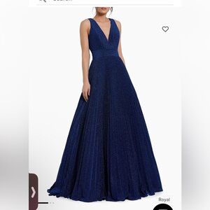 Mac Duggal Navy Maxi Dress sparkle